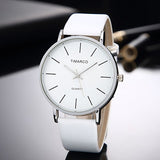 Simple Style White Leather Watches Women Fashion Watch Minimalist Ladies Casual Wrist Watch Female Quartz Clock Reloj Mujer 2021