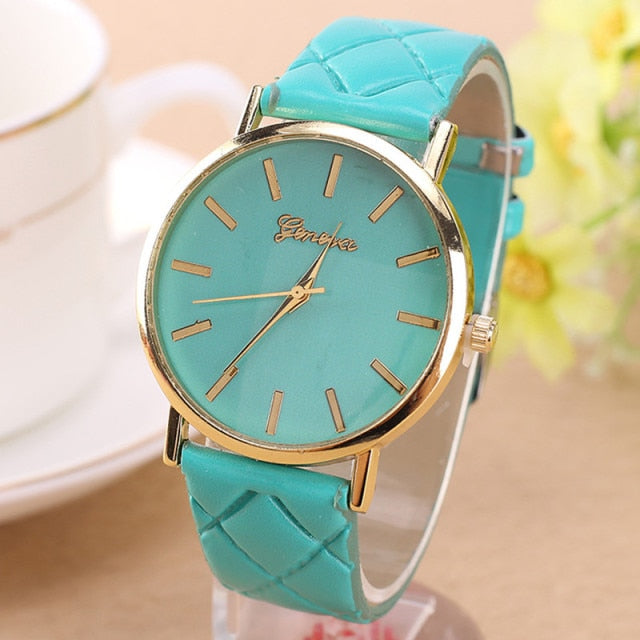 orologio donna Geneva Women's Watch Mesh Leather Strap Women's Watch Fashion Dial Dial Ladies Watch relojes quarzo reloj mujer