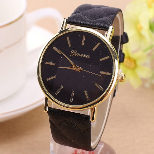 orologio donna Geneva Women's Watch Mesh Leather Strap Women's Watch Fashion Dial Dial Ladies Watch relojes quarzo reloj mujer