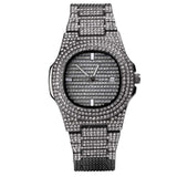 Brand Iced Out Diamond Watch Quartz Gold HIP HOP Watches With Micropave CZ Stainless Steel Watch Clock relogio