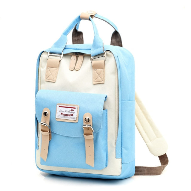 Back to school Women Backpack Hit Color Waterproof School Bags Female Multi Pocket Travel Backpacks for Teenagers Girls Book Mochilas