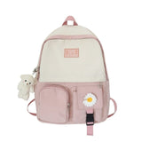 Back to school New Female School Bag Waterproof Nylon Backpack for Women Multi Pocket Travel Backpacks for Teenage Girls Book Mochila