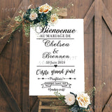 Wedding Decal Enjoy And Have Fun French Style Vinyl Sticker Custom Names Wedding Welcome Mirror Murals Dance Party Décor AZ937