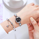 Lvpai Brand Luxury Bracelet Watches Set For Women Fashion Rhinestone Star Bracelet Watch Ladies Dress Watches New Zegarek Damski