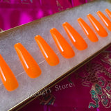 Xpoko Super Long Fake Nails Coffin Glossy Artificial Plastics Impress Press On Nails False Girls Ballerina full cover Fingernails Tips