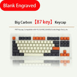 Carbon PBT Sublimation Keycap 108/104/87 Keys Side/Positive/Blank Engraved Keycaps For Ikbc Cherry MX Annie Mechanical Keyboard