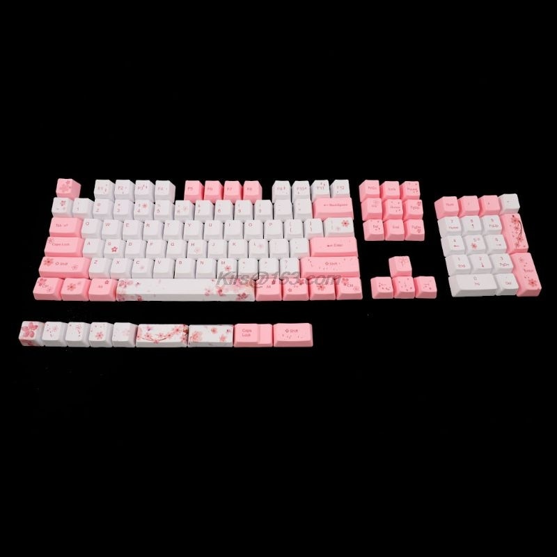 104+9 Keys OEM PBT Keycaps Full Set Mechanical Keyboard Keycaps PBT Dye-Sublimation Cherry Blossom Key caps