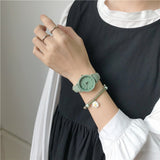 Vintage Leather Simple Women Watches Ulzzang Brand Fashion Quartz Watch Qualities Ladies Wristwatches Retro Casual Female Clock