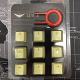 9 Keys PBT backlighting Keycaps For Cherry MX Mechanical Keyboard with  ESC WASD up down left right Direction keycap