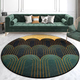 Xpoko Fashion Round Rugs And Carpets For Home Living Room Decoration Nordic Round Area Rugs For Bedroom Home Decor Floor Mat Kids Play