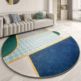 Xpoko Fashion Round Rugs And Carpets For Home Living Room Decoration Nordic Round Area Rugs For Bedroom Home Decor Floor Mat Kids Play