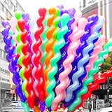 Xpoko 10Pcs/lot Screw Twisted Latex Balloon Spiral Thickening Long Balloon Bar KTV Party Supplies Strip Shape Balloon Inflatable Toys