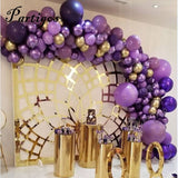 Christmas Gift 1set Purple Gold Balloons Pink Macaron Balloon Burgundy Garland Arch White Gold Confetti Kit Birthday Party Wedding Decoration