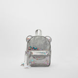 Back to school Silver cat ear glitter mini backpack ladies or cute children glitter glitter sequin backpack