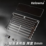 1pc Kelowna 2 in 1 board for lubricate switch mechanical keyboard switch tester base DIY tool double layer acrylic
