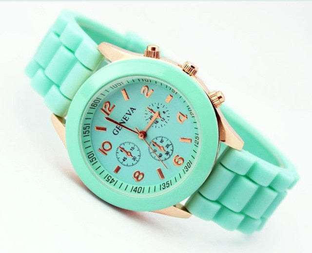 Geneva Silicone Watches Fashion Beautiful Colorful Jelly Student Clock Casual Luxury Woman Watch Zegarek Damski Reloj Mujer часы