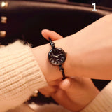 Small Gold Bangle Bracelet Luxury Watches Stainless Steel Retro Ladies Quartz Wristwatches Fashion Casual Women Dress Watch