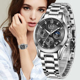 LIGE Luxury Ladies Watch Women Waterproof Rose Gold Steel Strap Women Wrist Watches Top Brand Bracelet Clocks Relogio Feminino