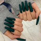 New Gradient Style Matte Full Coverage Long Ballet False Nail Tips  2021 Trend Nail Art French Manicure Tools Dropshipping 24Pcs