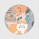 Modern Design Area Rug for Living Room Cartoon Cute Kitten Round Carpets Rugs for Children Rooms Nordic Decoration Home Baby