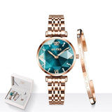 New Women Luxury Jewel Quartz Watch Waterproof Stainless Steel Strap Watch For Women Fashion Date Clock