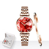 New Women Luxury Jewel Quartz Watch Waterproof Stainless Steel Strap Watch For Women Fashion Date Clock