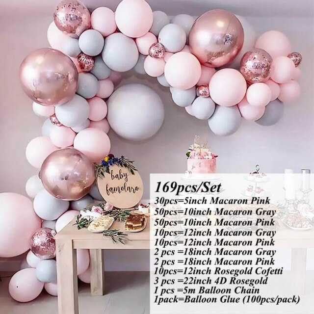 Macaron Metal Balloon Garland Arch Event Party 4D Foil Balloons Adult Wedding Decorations Birthday Party Decor Kids Baby Shower