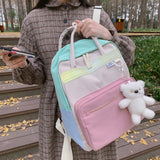 Fashion Ladies Japanese Backpack Double Waterproof Kawaii Women School Bag For Teenage Girl Shoulder Backpacks Cute Bagpack Book