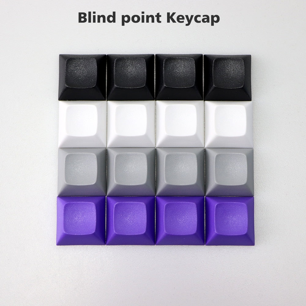 pbt Blind Point dsa Keycap 1u mixded color Black White Gray Purple keycaps for gaming mechanical keyboard