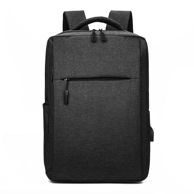 Fashion Male Backpack Solid Color 15.6 Inch Laptop Backpack Male Waterproof School Bag For Teenage Boys Men School Backapck