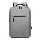 Fashion Male Backpack Solid Color 15.6 Inch Laptop Backpack Male Waterproof School Bag For Teenage Boys Men School Backapck