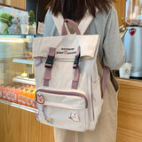 College Student Cute Backpack Women Harajuku School Bags Kawaii Backpack Female Fashion Waterproof Nylon Shoulder Bags