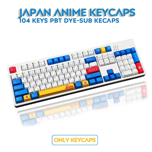 117 Keys PBT Keycap OEM Profile DYE-SUB Japan Personalized  Anime Keycaps For Cherry MX Switch Mechanical Keyboard