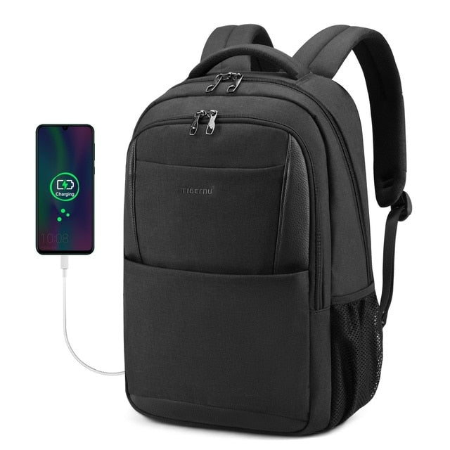brand male mochila 15.6 laptop backpack men usb large travel backpacks slim waterproof anti theft schoolbag women