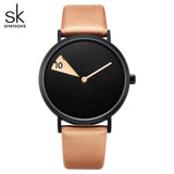 SHENGKE Watch New Yellow Leather Strap Casual Style Women Watches Quartz Ladies Watches Creative Clock Gift relogio feminino