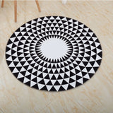 2022 New 3D Round Carpet Vortex Illusion Rug Black&amp;White Stereo Vision Mat Living Room Carpet Bedroom Decor Area Rug