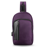 High Quality USB Charging 9.7" iPad  Men Splashproof Crossbody Bag Fashion Casual Messengers Bag For Men Bag Chest Bag