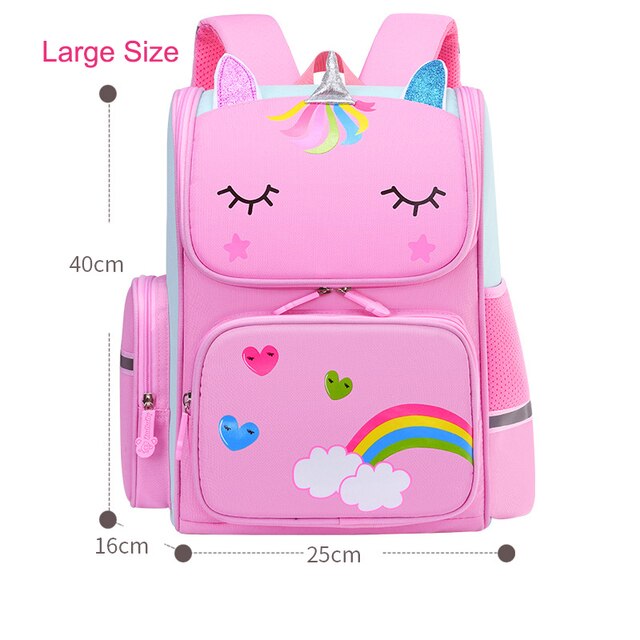Back to school New School Backpacks Girls Book Bag Rainbow Design Cute Girl School Bag 3D Knapsack Children School Backpack Kids Satchel