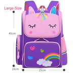 Back to school New School Backpacks Girls Book Bag Rainbow Design Cute Girl School Bag 3D Knapsack Children School Backpack Kids Satchel