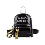 Back to school 2021 new boys and girls transparent small backpack casual super fire fashion wild shoulder jelly bag out backpack