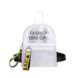 Back to school 2021 new boys and girls transparent small backpack casual super fire fashion wild shoulder jelly bag out backpack