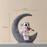 Creative Resin Music Astronaut Home Decor Figurines Nordic Miniature Statues Spaceman Sculptures Home Decoration Accessories