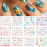 Xpoko back to school 12pcs Sunflower Nail Stickers Blossom Florals Nail Art Water Decals Transfer Foils Sliders Decorations for Manicure TRA1633-1644