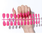 Xpoko 24pcs Glitter Detachable False Nails Ballerina Pink Wearable Fake Nails Full Cover Nail Tips fake nail with design Manicure Tool-1