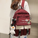 New Fashion Women Backpack Laptop Mochila Duck Print School Bag Teenager Girl Bookbag Rucksack Femal Leisure Travel Bagpack