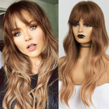 Xpoko DropShipping EASIHAIR Synthetic Wigs Long Wavy Wigs for Women Heat Resistant Cosplay Wig Natural Hair1014