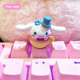 Dedicated PBT Personalized keycaps cartoon dog keycap Beautiful Girl Square mechanical keyboard caps Single R4 Keys