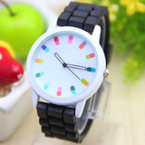 Women For Watches Fashion Beautiful Black Silicone Jelly Student Clocks Casual Luxury Girl Watch Zegarek Damski Reloj Mujer часы