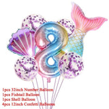 Mermaid Party Decorations Birthday Cake Topper Baby Boy Girl Kids Favors Mermaid Party Theme Supplies