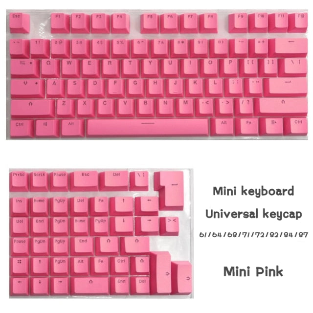 Eagiacme PBT Keycaps For Mini Mechanical Keyboard Suit For 61/64/68/71/82/84 Layout Keyboard With Transparent RGB Letters